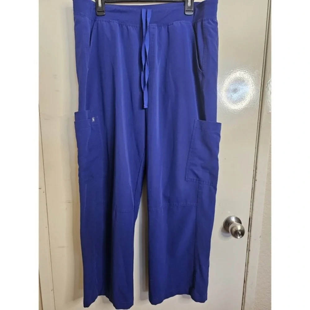 Figs Men's Axim Cargo Blue Scrub Pants Size‎ XL Stretch T2001 Vet Optical Dr